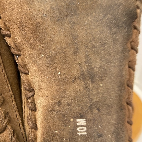 LL Bean Leather Sherpa Lined Slippers - Picture 6 of 9